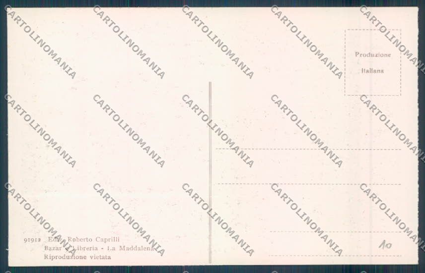 Sassari Caprera Garibaldi cartolina ZG0272 – retro