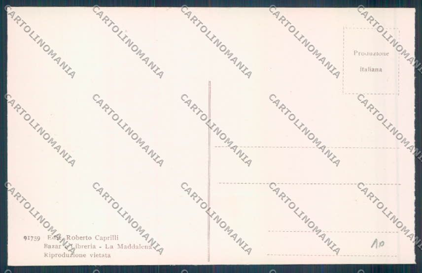 Sassari Caprera Garibaldi cartolina ZG0273 – retro