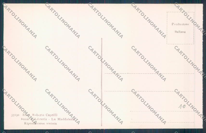 Sassari Caprera Garibaldi cartolina ZG0278 – retro