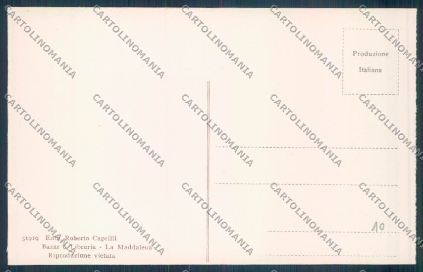 Sassari Caprera Garibaldi cartolina ZG0281 – retro