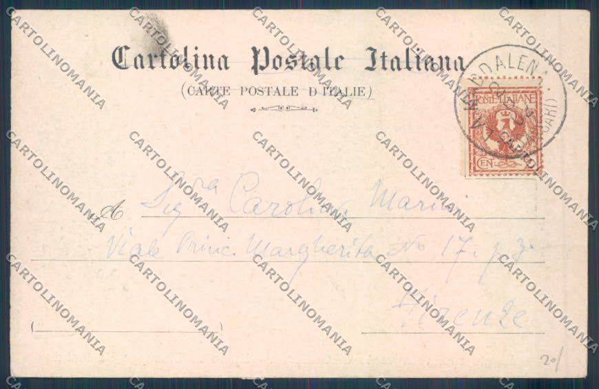 Sassari Caprera Garibaldi cartolina ZG0293 – retro