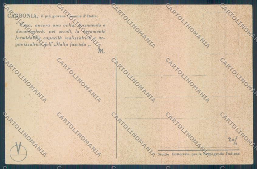 Cagliari Carbonia cartolina ZG0326 – retro