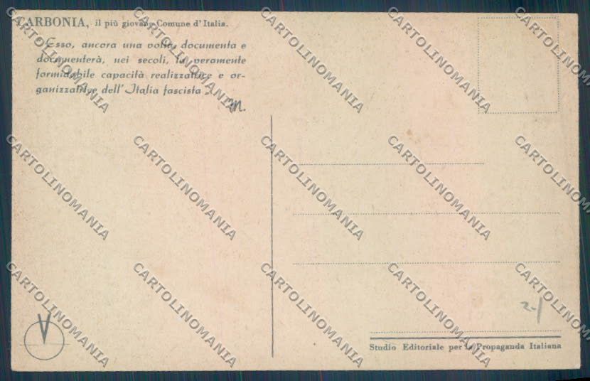 Cagliari Carbonia ABRASA cartolina ZG0336 – retro