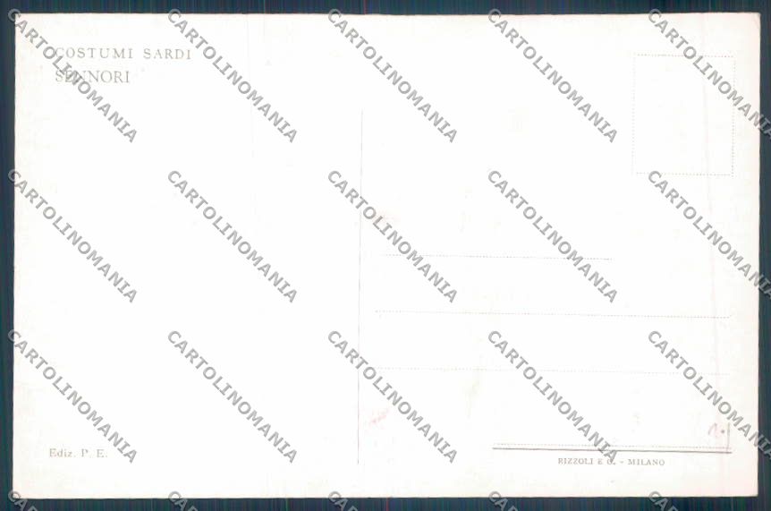 Sassari Costumi Sardi Sennori cartolina ZG0360 – retro