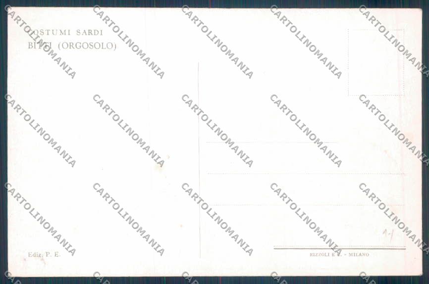 Nuoro Costumi Sardi Bitti Orgosolo cartolina ZG0361 – retro