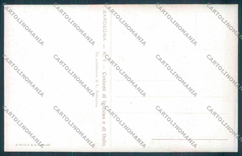 Cagliari Costumi Sardi Iglesias Osilo cartolina ZG0468 – retro