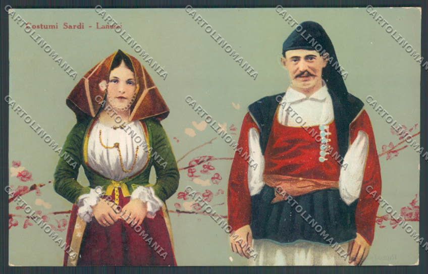 Nuoro Costumi Sardi Lanusei cartolina ZG0475 – fronte