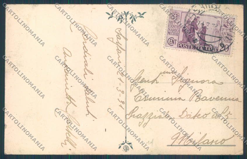 Sassari Costumi Sardi cartolina ZG0492 – retro