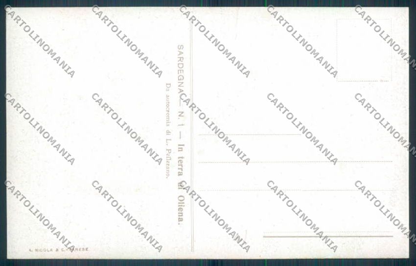 Nuoro Costumi Sardi Oliena Aratura cartolina ZG0495 – retro