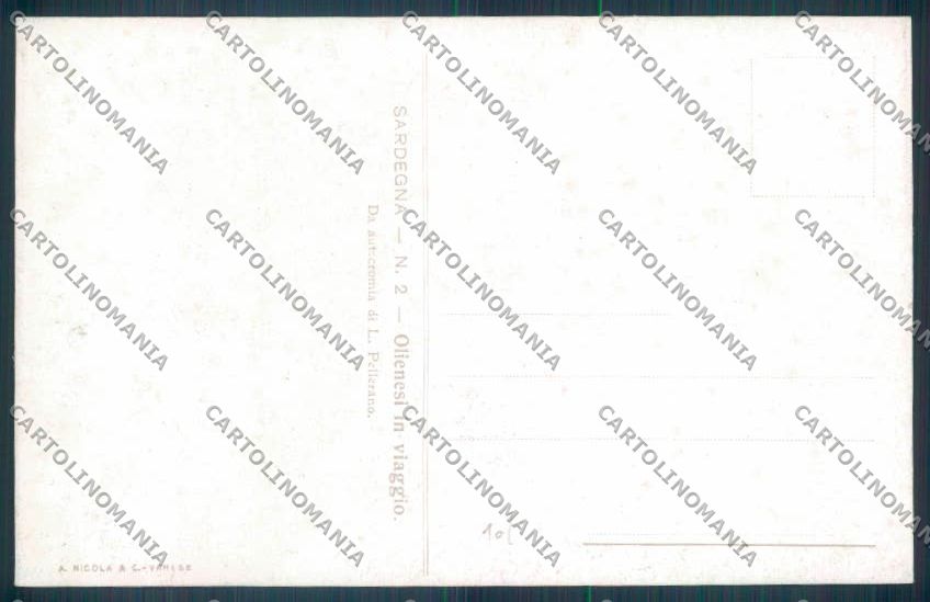 Nuoro Costumi Sardi Oliena cartolina ZG0496 – retro