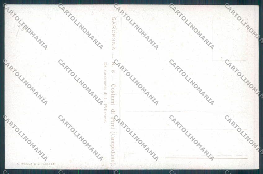 Cagliari Costumi Sardi Pirri cartolina ZG0498 – retro
