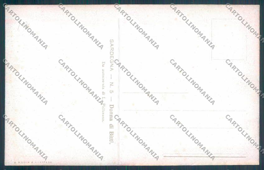 Nuoro Costumi Sardi Bitti cartolina ZG0500 – retro