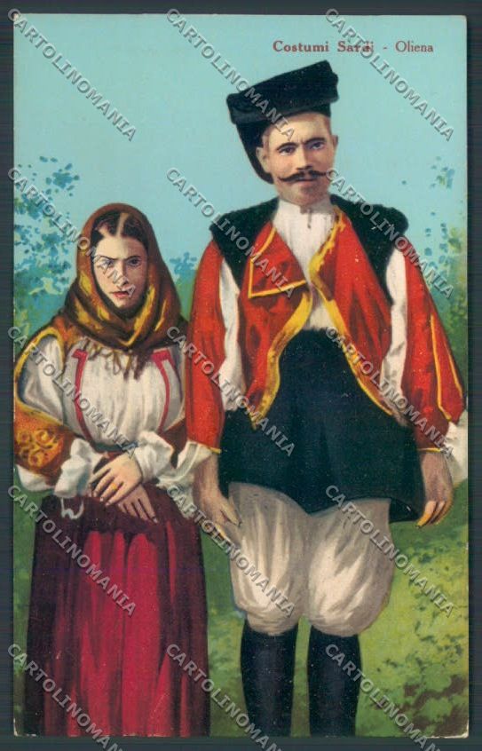 Nuoro Costumi Sardi Oliena cartolina ZG0515 – fronte