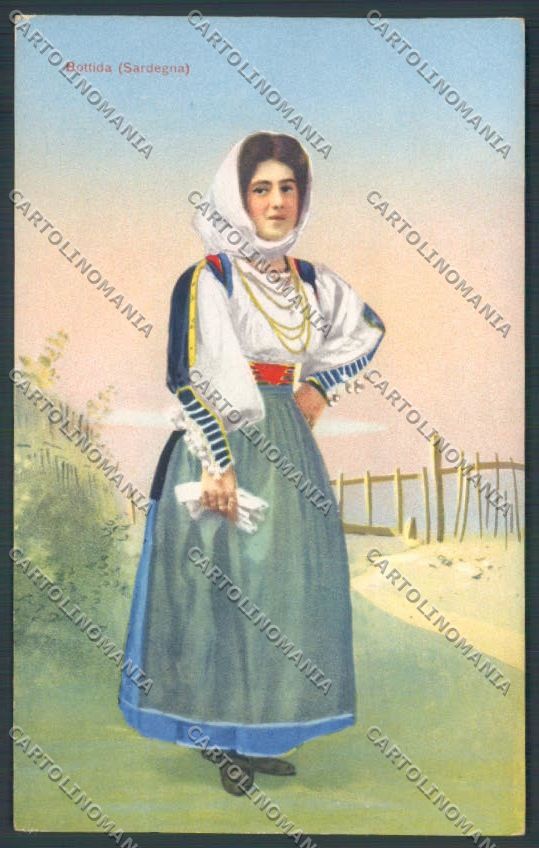Sassari Costumi Sardi Bottidda cartolina ZG0531 – fronte