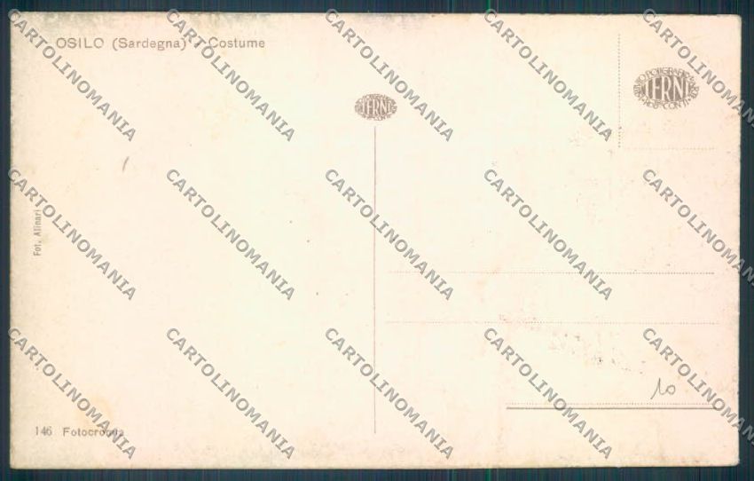 Sassari Costumi Sardi Osilo cartolina ZG0539 – retro