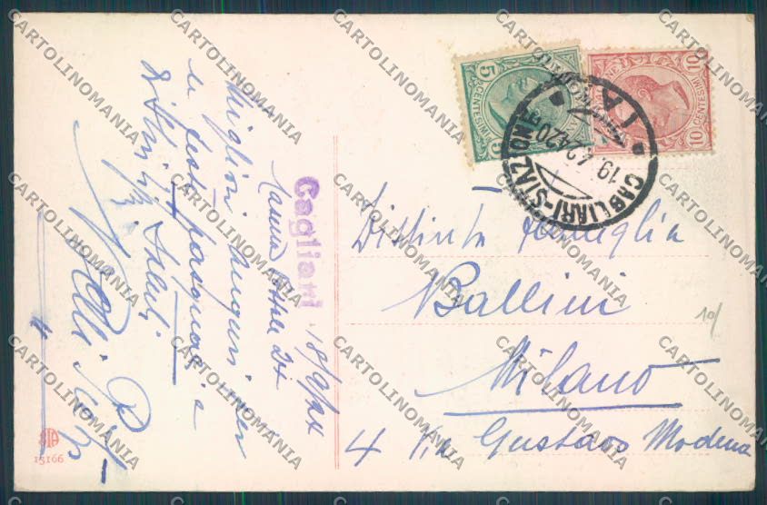 Nuoro Costumi Sardi Orosei cartolina ZG0542 – retro