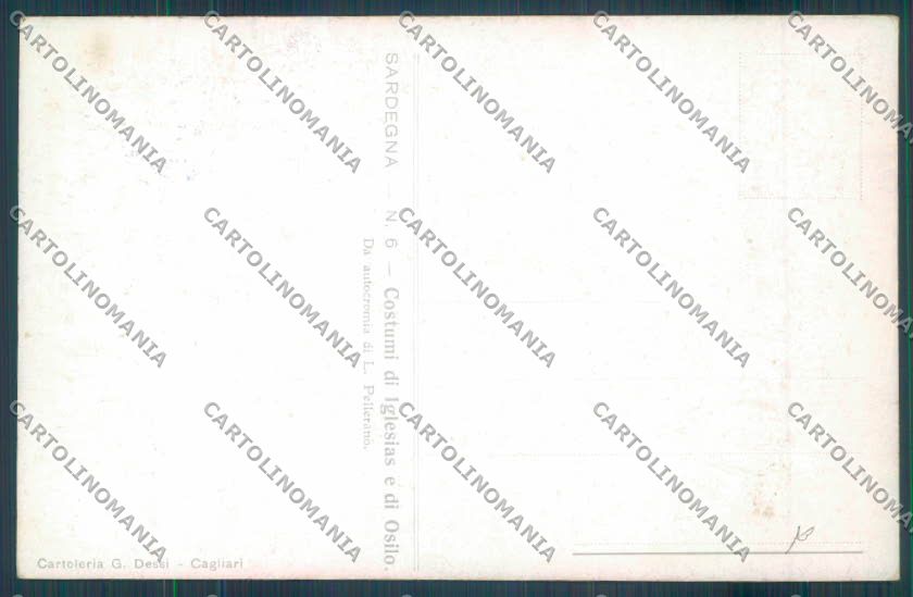 Cagliari Costumi Sardi Iglesias Osilo cartolina ZG0560 – retro