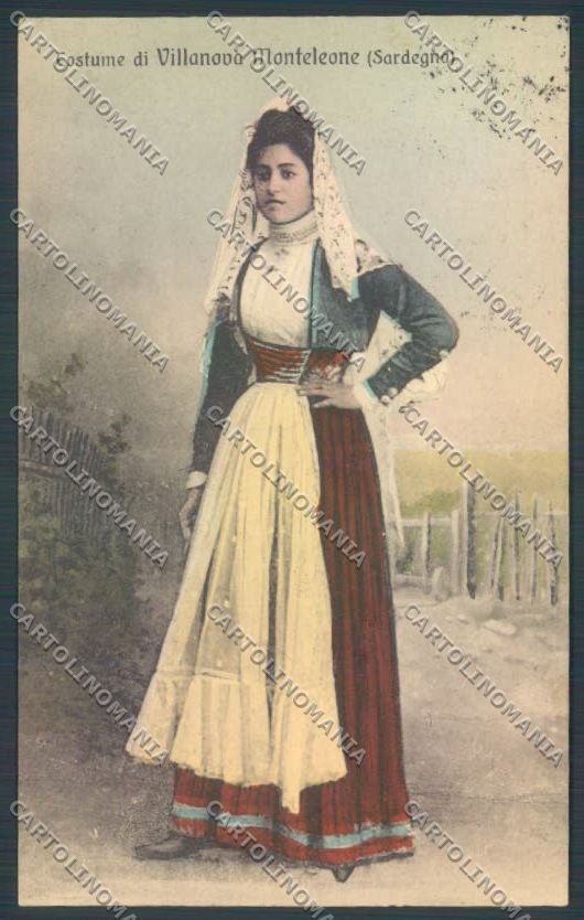Sassari Costumi Sardi Villanova Monteleone cartolina ZG0583 – fronte
