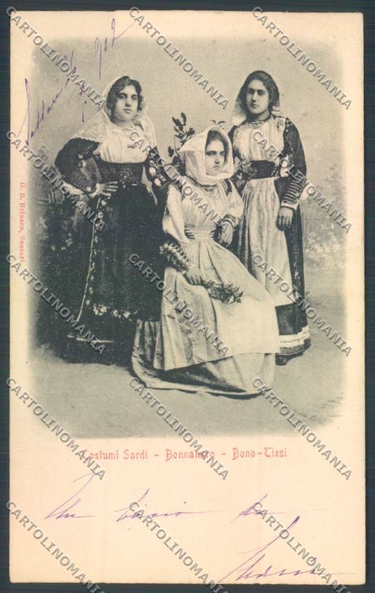 Sassari Costumi Sardi Bonnanaro Bono Tiesi cartolina ZG0629 – fronte