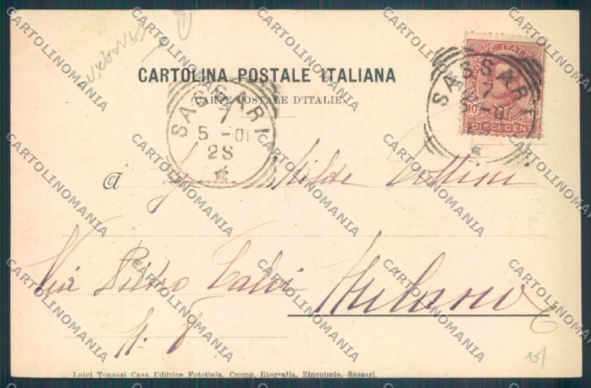 Cagliari Costumi Sardi Bono STRAPPINO cartolina ZG0630 – retro