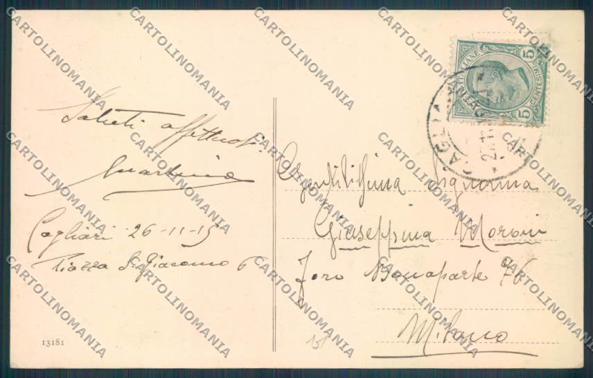 Sassari Costumi Sardi Gallura cartolina ZG0725 – retro