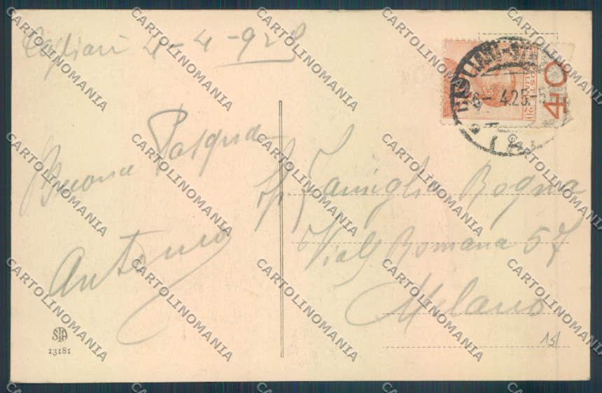 Sassari Costumi Sardi Gallura cartolina ZG0726 – retro