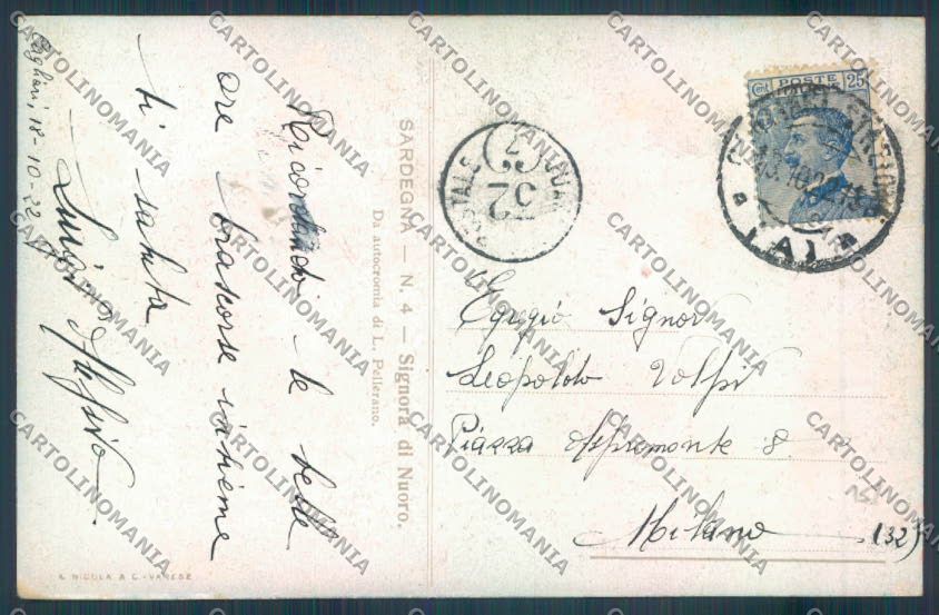 Nuoro Costumi Sardi cartolina ZG0729 – retro