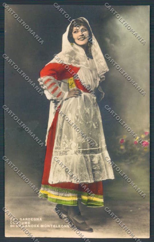 Sassari Costumi Sardi Villanova Monteleone Foto cartolina ZG0767 – fronte