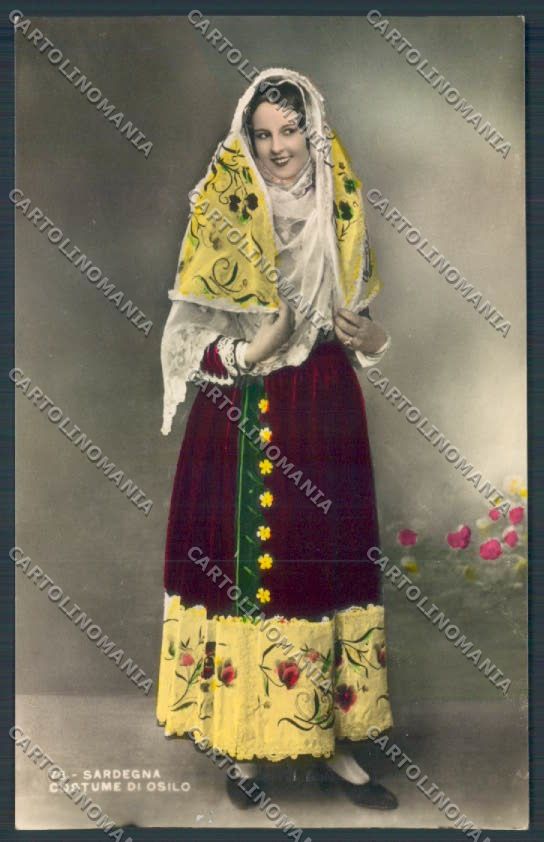 Sassari Costumi Sardi Osilo Foto cartolina ZG0770 – fronte