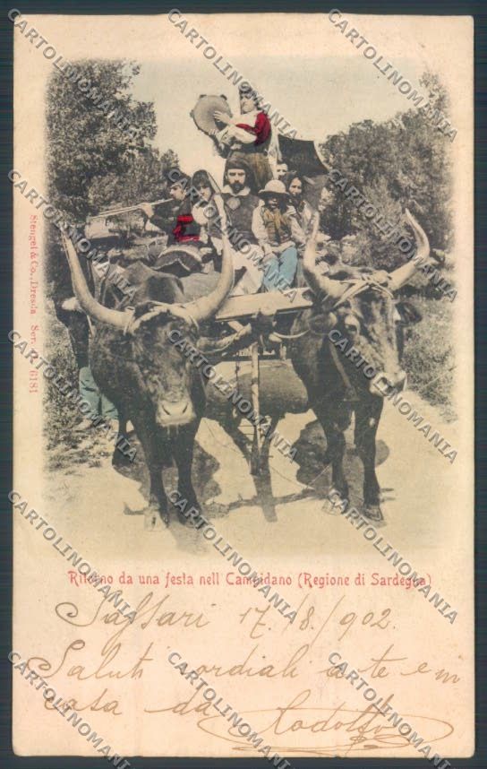 Sassari Costumi Sardi Campidano Festa cartolina ZG0804 – fronte