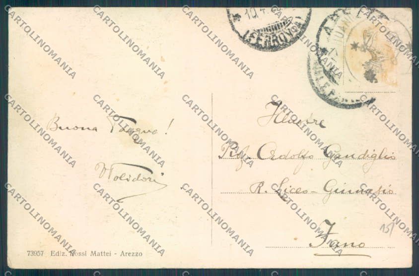 Arezzo città Cassa Risparmio cartolina ZG0826 – retro