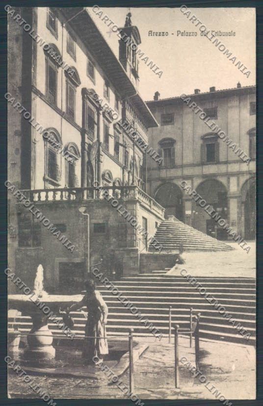 Arezzo città Palazzo Tribunale cartolina ZG0827 – fronte