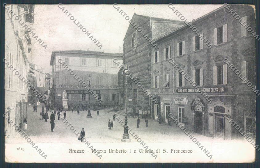 Arezzo città Chiesa San Francesco PIEGA cartolina ZG0832 – fronte