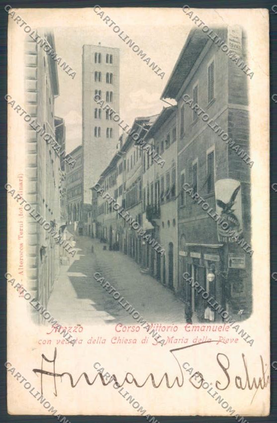 Arezzo città Alterocca PIEGA cartolina ZG0837 – fronte