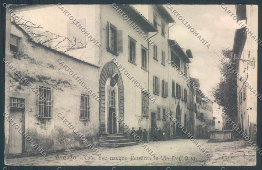 Arezzo città Petrarca cartolina ZG0858 – fronte