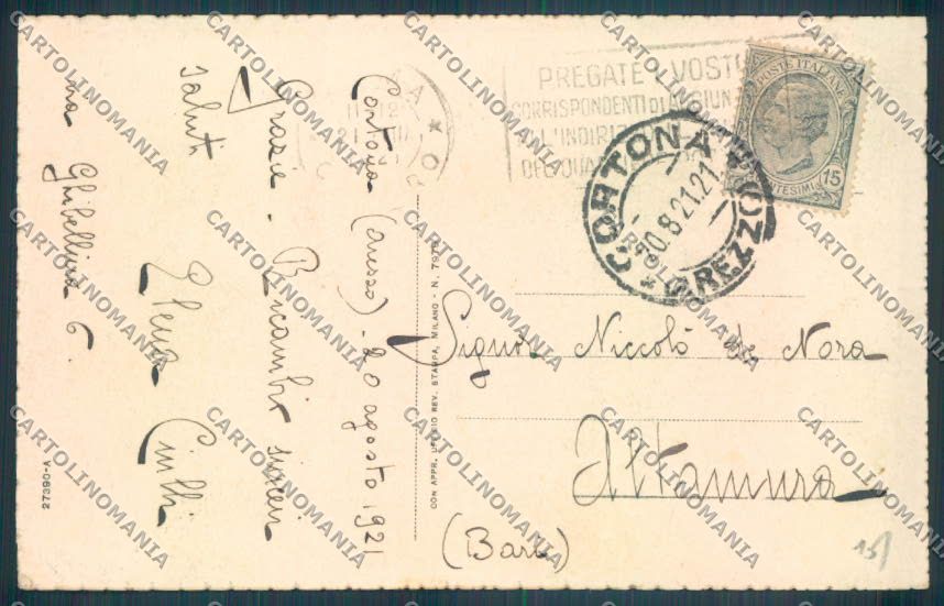 Arezzo Cortona cartolina ZG0895 – retro