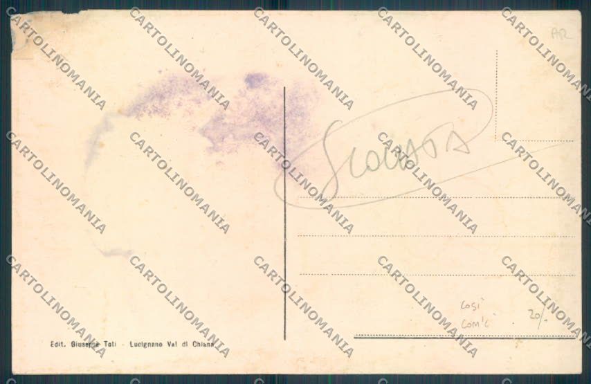 Arezzo Lucignano Val di Chiana SCOLLATA cartolina ZG0911 – retro