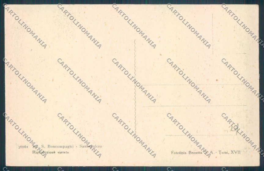 Arezzo San Sepolcro cartolina ZG0913 – retro