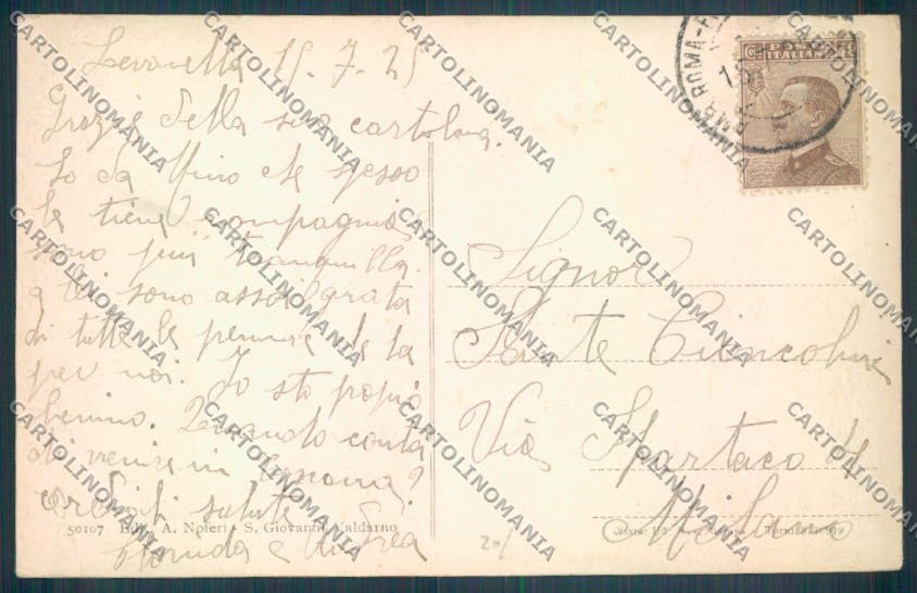Arezzo Montevarchi cartolina ZG0916 – retro
