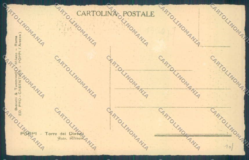 Arezzo Poppi cartolina ZG0939 – retro
