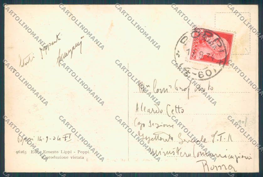 Arezzo Poppi cartolina ZG0940 – retro