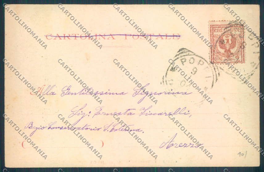 Arezzo Poppi cartolina ZG0941 – retro