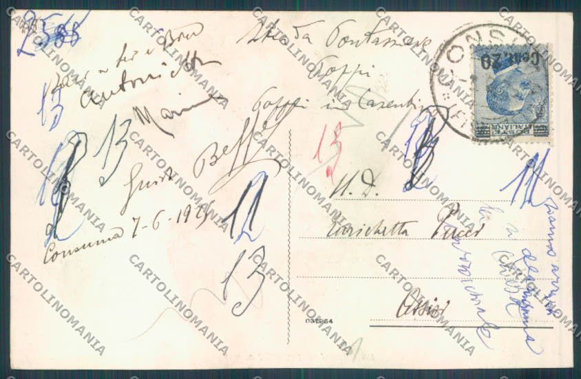 Firenze La Consuma cartolina ZG0961 – retro