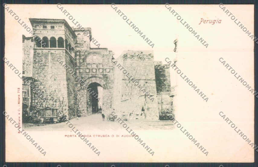 Perugia città Porta Augusto cartolina ZG0971 – fronte