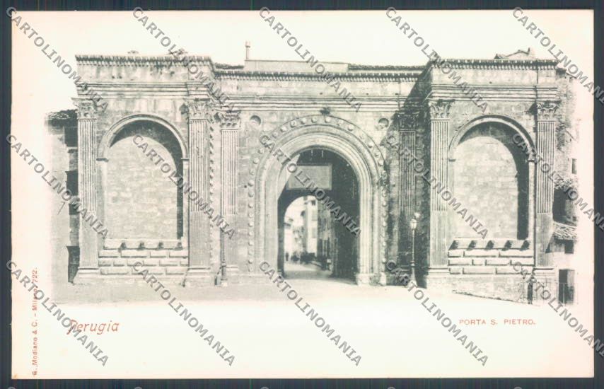 Perugia città Porta San Pietro cartolina ZG0972 – fronte
