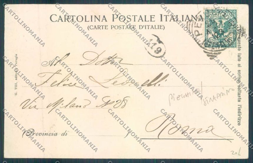 Perugia città PIEGHINE STRAPPINO cartolina ZG0985 – retro