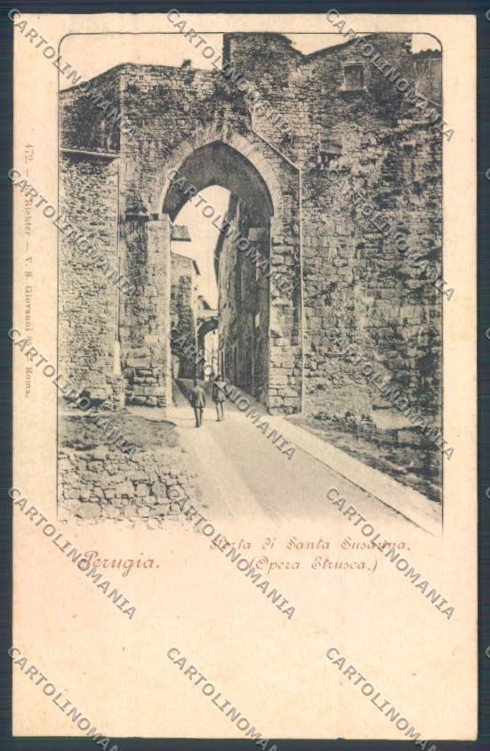 Perugia città Porta Santa Susanna cartolina ZG1003 – fronte
