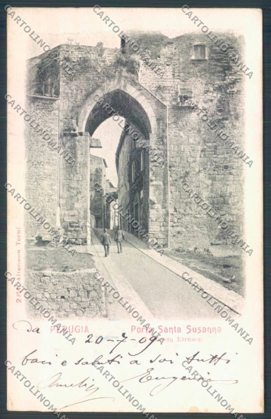 Perugia città Porta Santa Susanna Alterocca cartolina ZG1011 – fronte
