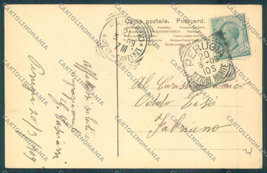 Perugia città cartolina ZG1017 – retro