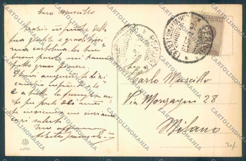 Perugia città Poste cartolina ZG1018 – retro